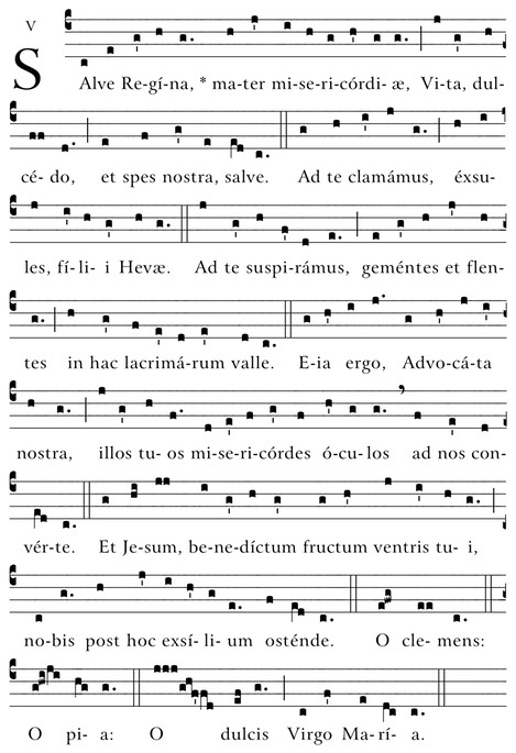 Salve Regina Simple Tone Gregorian Chant Hymns Salve Regina Simple Tone Gregorian Chant Hymns